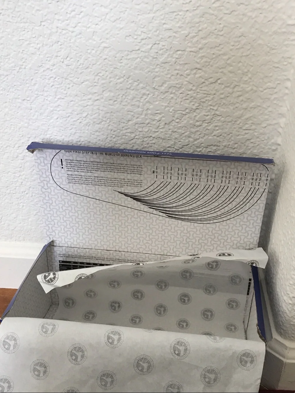 Birkenstock Blue Shoe Box with White Label
